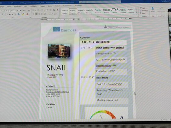 Redni spletni sestanek SNAIL