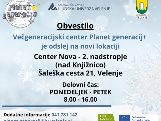 Nova lokacija VGC Planet generacij