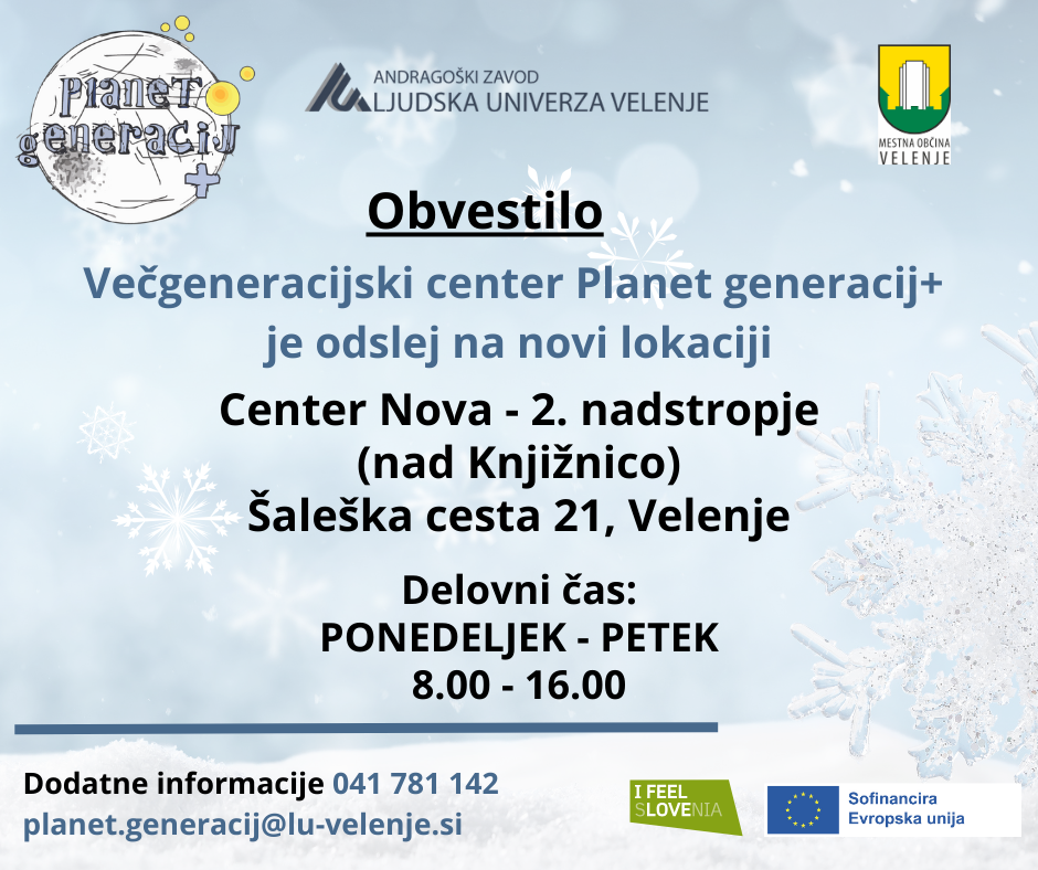 Nova lokacija VGC Planet generacij