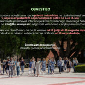 🌿 Poletni delovni čas Ljudske univerze Velenje